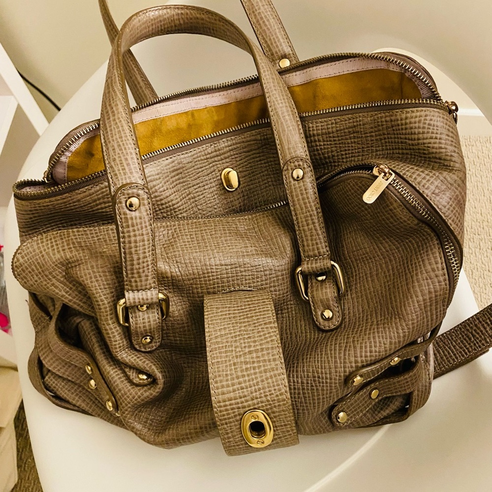 Authentic Jimmy Choo Python Taupe Textured Leathe… - image 6